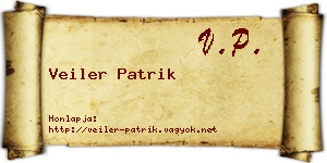 Veiler Patrik névjegykártya